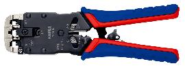 KNIPEX Crimpzange für Westernstecker mit Mehrkomponenten-Hüllen brüniert Produktbild
