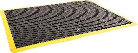 Neutral Anti-Ermüdungsmatte SBR/NR, schwarz, diamant- profil, gelbe Kante, 11mm Produktbild