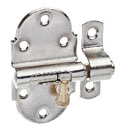 GAH ALBERTS Grendelriegel mit Messing-Knopf, mit Feder, Stahl vernickelt poliert Produktbild