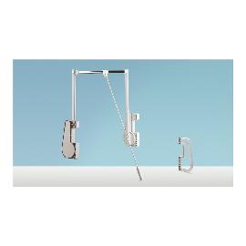 Hettich Schrank-Kleiderlift, Duo Lift 15, 42507, 750-1150mm, 15kg, aluminiumoptik Produktbild