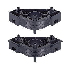 Hettich Sockelverstellfuß-Gleiter, Planform 74667, mit Aufnahme für Blendenhalter, KF sw Produktbild