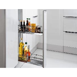 Hettich Küchenunterschrank-Frontauszug, Classic, 9207578, 90°, rechts, silber, KB150mm Produktbild