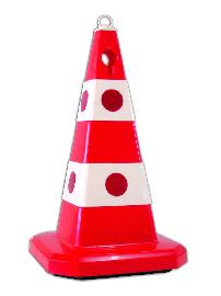 TEMKA Leitkegel mit Öse rot, mit Reflexl insen Höhe 613mm Produktbild