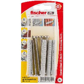 fischer Spreizdübel SX-R 8 x 65 S A2 Nylon,Schrauben 5,0x70 Produktbild