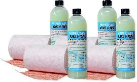 WIPEX WIPEX-WET Hand + Tool 4 Rollen + 4 Flaschen Nachfüllpack Produktbild