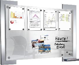 kerkmann Infoboard Look B1060xH840 m. satinierter Glasplatte Produktbild