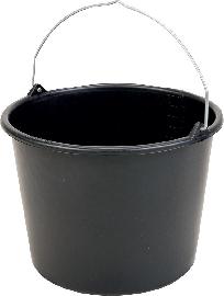 BERDAL Baueimer 20L schwarz Knopfbügel, L-Skala Produktbild