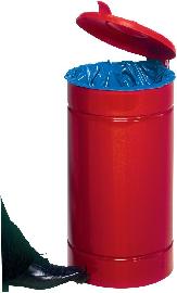 VAR Abfallbehälter mit Pedal ø450 x 700mm Produktbild