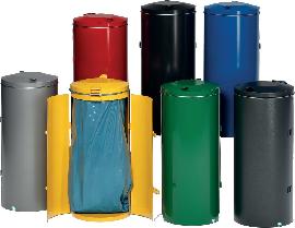 VAR Abfallsammler mit Doppeltür 120l, Höhe 980mm Produktbild