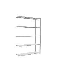 SCHULTE Lagertechnik Großfachregal 150kg RAL 7035 Anbauregal Produktbild