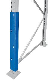 SCHULTE Lagertechnik Stützenschutz für Rahmenständer blau Produktbild