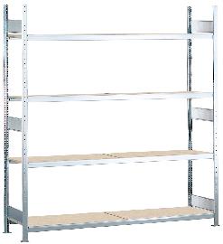 SCHULTE Lagertechnik Weitspannregal Grundregal mit Spanplattenböden Produktbild