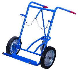 VarioFit Stahlflaschenkarre 150 kg 2x40-50 l Gummi, Stützr. Produktbild