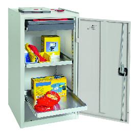 stumpf Beistellschrank B500xT500xH1000 mm RAL7035 1 Schublade, 2 Wannen Produktbild