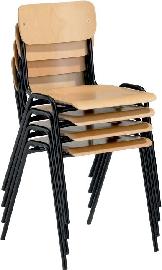 Neutral Stapelstuhl Buche schwarz Produktbild