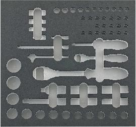fortis Werkzeuge Modul 2/3 leer für Steckschlüssel 1/4"+1/2" Produktbild