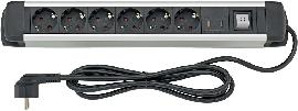 fortis Werkzeuge Steckdosenleiste 6-fach H05VV-F3G1,5 1,6m Produktbild
