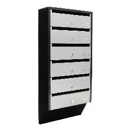 ROTTNER GA-Briefkasten, Depot 6,B 385mm, abschließbar, silber Produktbild