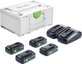 Festool Energie-Set SYS 18V 4x4,0/TCL 6 DUO Produktbild
