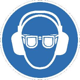 SafetyMarking Gebotsschild „Gehör- und Augenschutz benutzen" Produktbild