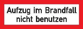 SafetyMarking Hinweisschild „Aufzug im Brandfall nicht benutzen" Produktbild