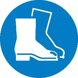 SafetyMarking Gebotszeichen M008 "Fußschutz benutzen" Folie ø200mm Produktbild