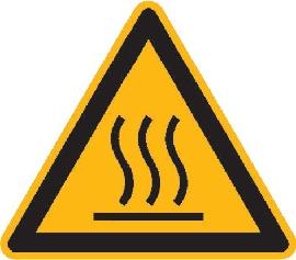 SafetyMarking Warnschild „Warnung vor heißer Oberfläche" Produktbild
