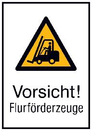 SafetyMarking Kombi-Warnschild "Vorsicht Flurförderzeuge" Produktbild