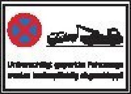 SafetyMarking Parkverbotschild Alu 600X400 mm, Abschl Produktbild