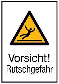 SafetyMarking Warnzeichen W011 "Warnung vor Rutschgefahr" Alu, 262x371mm Produktbild