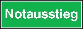 SafetyMarking Zusatzschild Rettung „Notausstieg" Produktbild