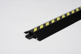 EHA Kabelbrücke Aluminium B1500xT80xH20 mm 1 Kammer H16xB18 mm schwarz/gelb Produktbild