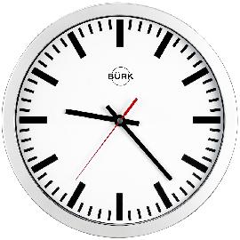 Mobatime Quarz-Wanduhr D300 eleg. Ziffernblatt we, Striche Produktbild