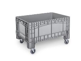 ALPHA Großbehälter PE fahrbar B1200xT800xH730 mm grau Volumen 354 l Boden/Wände Produktbild