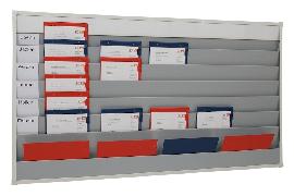 EICHNER Planungstafel 1580 x 900 mm 6 Schienen, A 4 grau Produktbild