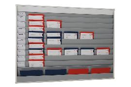 EICHNER Planungstafel 1580 x 1282 mm 10 Schienen, A 4 grau Produktbild