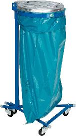 VAR Abfallsammler 120 l blau fahrbar 4 Rll. ME-Deckel Produktbild