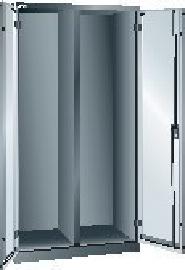 LISTA Flügeltürenschrank B1000xT580xH1950mm RAL 7035,Vollblechtür Produktbild