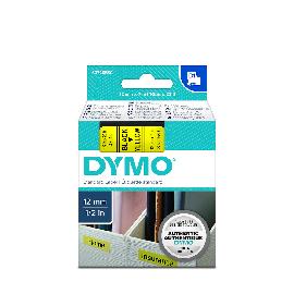 DYMO Schriftband 45018 schwarz/gelb 12mm x 7m Produktbild