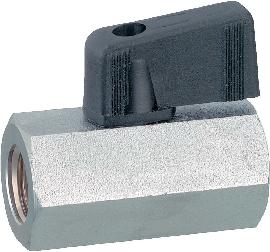 BEE Kugelhahn Mini BR 93500 Flügelgriff, IG/IG G 1/8", PN 30, Messing Produktbild