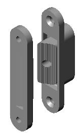 KFV Tür-Bandseitensicherung, BSS, 8042, DIN Links-Rechts hell verzinkt Produktbild