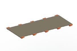 META Spanplattenboden für Palettenregal MULTIPAL, mit abgesetzter Tiefenauflage Produktbild