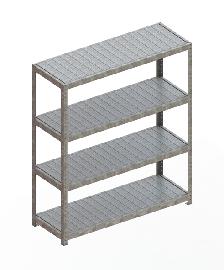 META Weitspannregal SPEED-RACK Komplettregal, mit Stahlpaneelen, verzinkt Produktbild