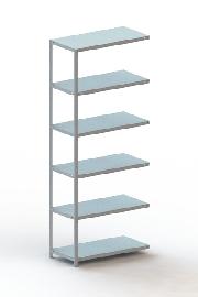 META Schraubregal FIX 150 Anbaufeld, RAL 7035 lichtgrau Produktbild