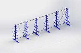 META Langgutregal ATLAS STdoppelseitig, RAL 5010 enzianblau Produktbild