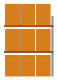META Palettenregal MULTIPAL Anbaumodul, verzinkt/RAL 2001 Produktbild