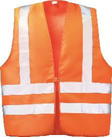 WICATEX Textil-Warnweste Wilfried mit Schulterreflex, warnorange, Größe 2 Produktbild