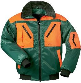 f NORWAY protection Pilotenjacke Rotdorn Gr.2XL, grün/orange Produktbild