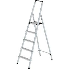 GÜNZBURGER STEIGTECHNIK ML Stufen-Stehleiter einseitig begehbar Aluminium eloxiert Produktbild