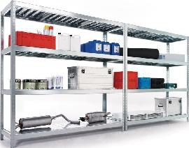 META Weitspannregal SPEED-RACK Komplettregal, mit Spanplatten, verzinkt Produktbild